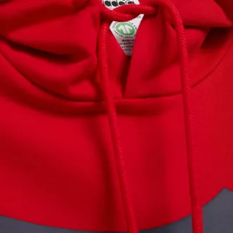 Red Diadora hooded sweatshirt