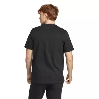 adidas essentials black t-shirt single jersey big logo 
