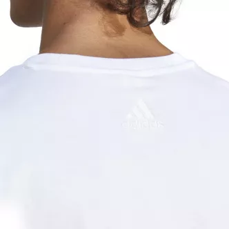 white adidas essentials single jersey big logo t-shirt 
