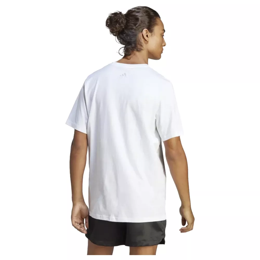white adidas essentials single jersey big logo t-shirt 