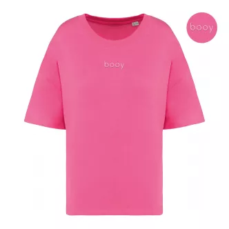 women's oversize booy 180g pink t-shirt