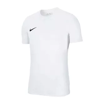 white nike t-shirt with small black swoosh