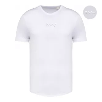 t-shirt uomo fondo capo arrotondato booy 155g bianco 
